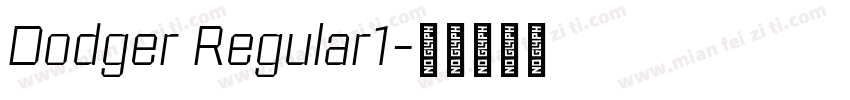 Dodger Regular1字体转换